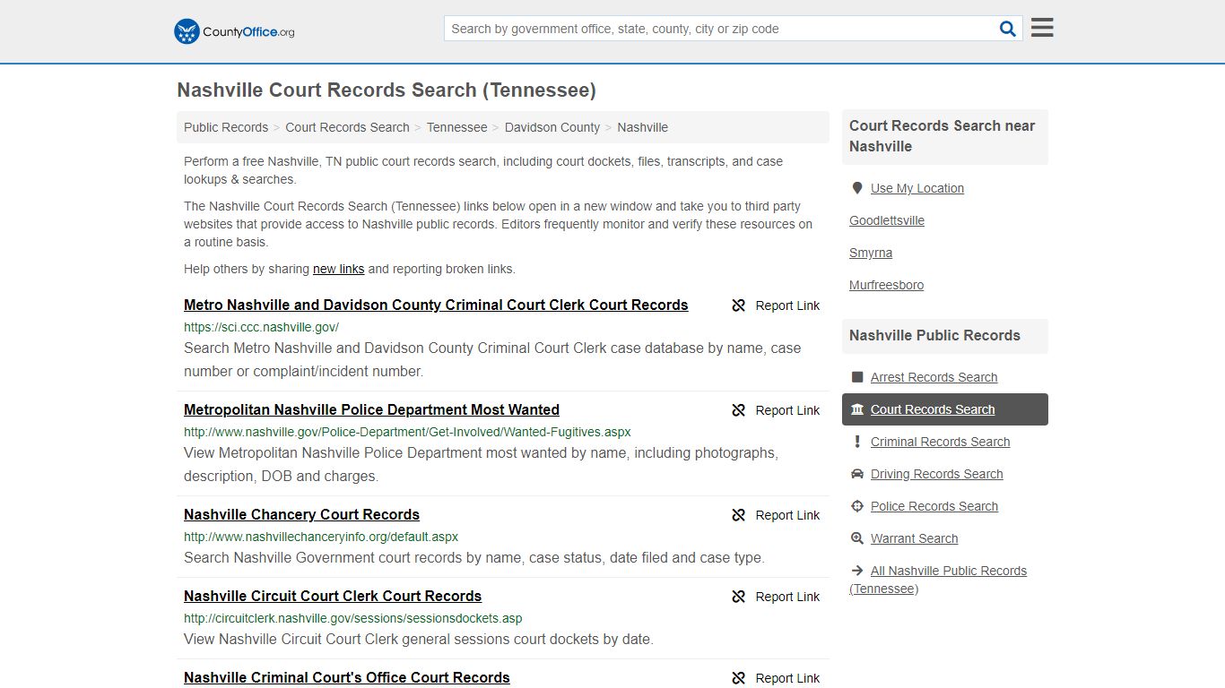 Court Records Search - Nashville, TN (Adoptions, Criminal ...